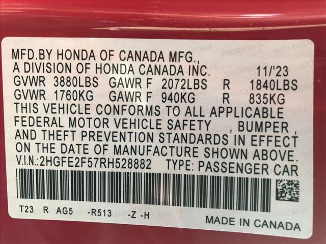Certified 2024 Honda Civic Sport image 22