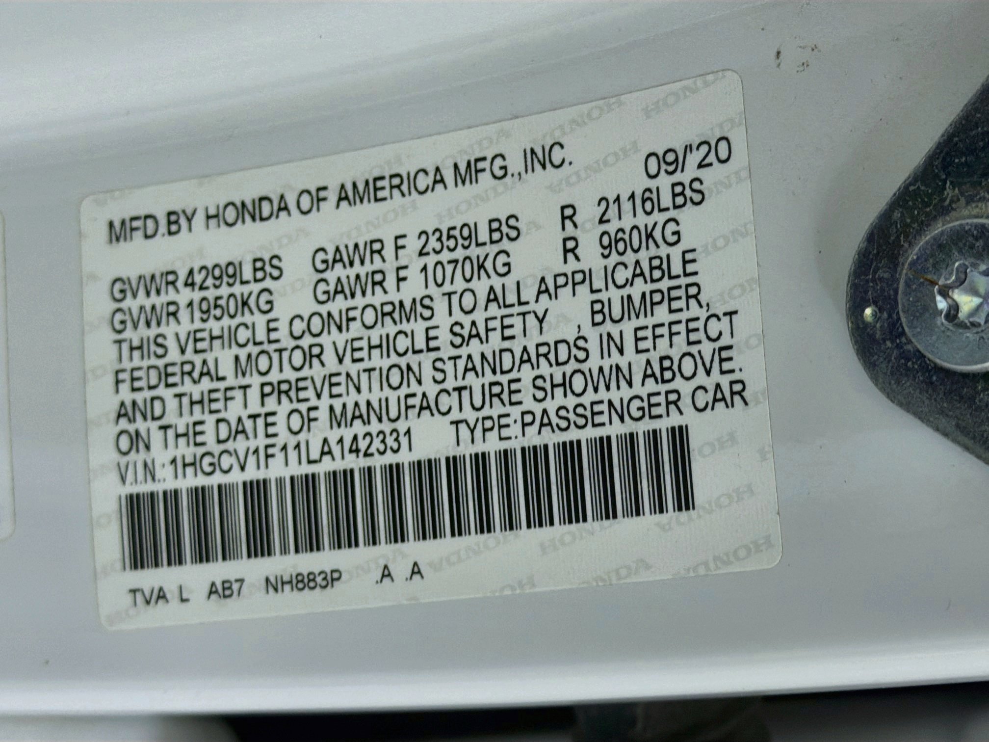 Used 2020 Honda Accord LX image 12