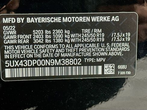 Used 2022 BMW X3 sDrive30i w/ Premium Package 2 image 34