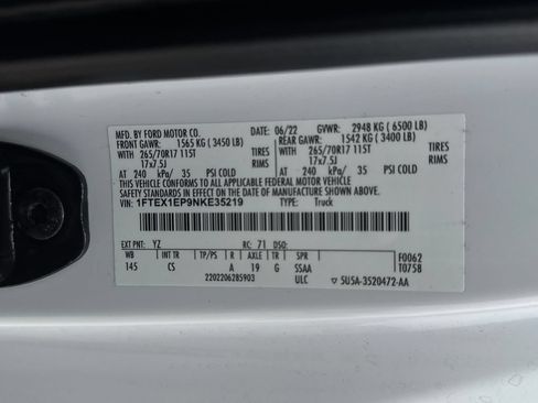 Used 2022 Ford F150 XL w/ Equipment Group 101A High AWD/4WD image 27
