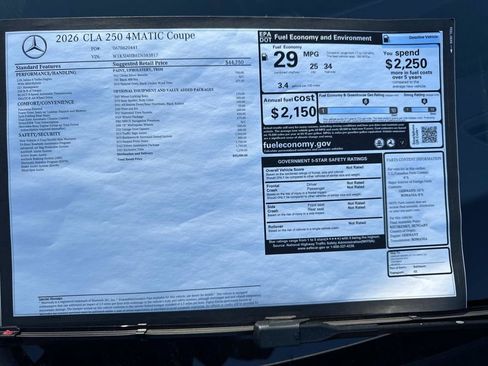 New 2026 Mercedes-Benz CLA 250 CLA 250 image 8