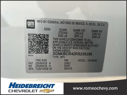 Used 2024 Chevrolet Blazer LT w/ Convenience Package FWD image 8