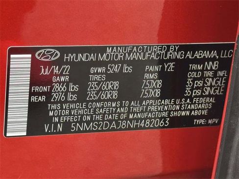 Certified 2022 Hyundai Santa Fe SEL image 31