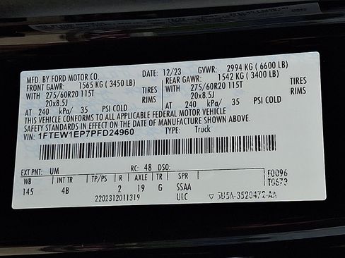 Certified 2023 Ford F150 XLT w/ Equipment Group 302A High AWD/4WD image 27