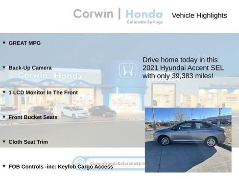 Used 2021 Hyundai Accent SEL image 6
