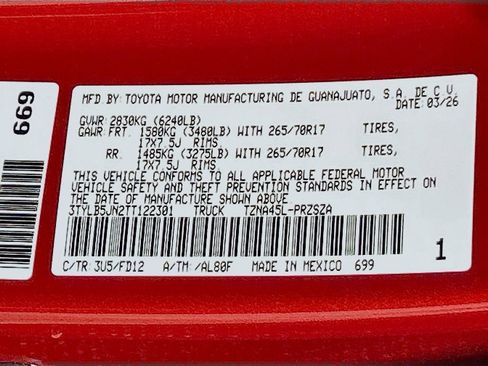 New 2026 Toyota Tacoma TRD Off-Road AWD/4WD image 26
