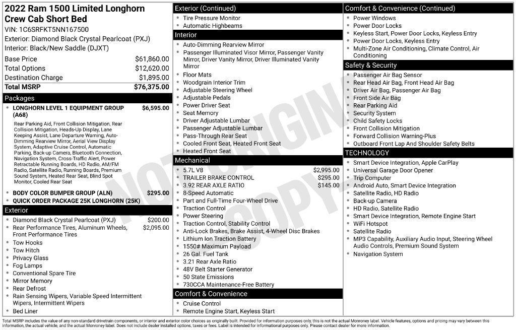 Used 2022 RAM 1500 Limited AWD/4WD image 24