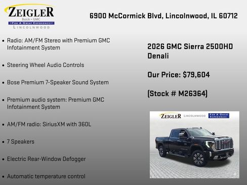 New 2026 GMC Sierra 2500 Denali w/ Denali Reserve Package AWD/4WD image 12