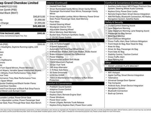 New 2026 Jeep Grand Cherokee Limited w/ Trailer Tow Package AWD/4WD image 30