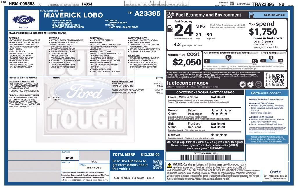 Used 2026 Ford Maverick Lobo AWD/4WD image 31