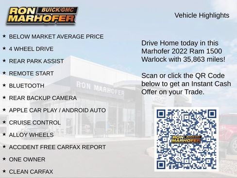 Used 2022 RAM 1500 Warlock w/ Electronics Group AWD/4WD image 15