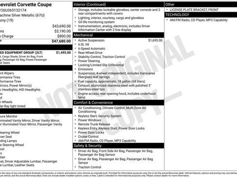 Used 2006 Chevrolet Corvette Coupe w/ Preferred Equipment Group RWD image 2