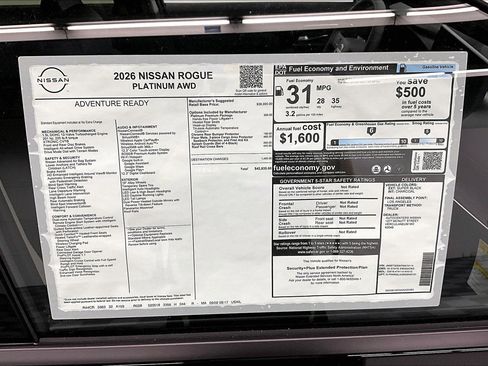 New 2026 Nissan Rogue Platinum w/ Platinum Premium Package AWD/4WD image 40