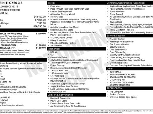 Used 2015 INFINITI QX60 FWD w/ Premium Plus Package image 2