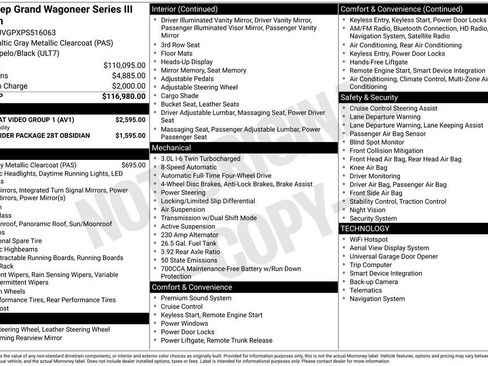 Used 2023 Jeep Grand Wagoneer Series III w/ Rear Seat Video Group 1 image 7