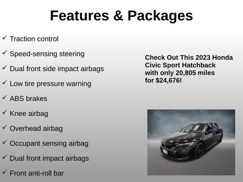 Certified 2023 Honda Civic Sport image 12