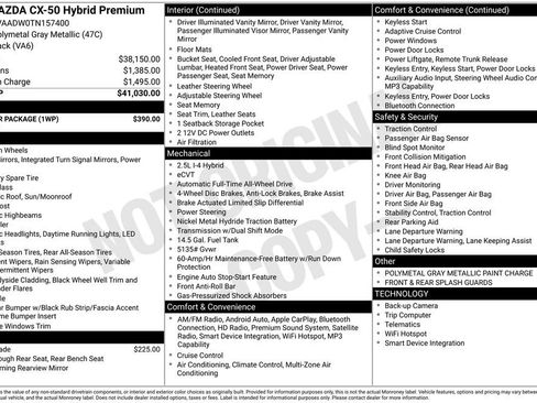 New 2026 MAZDA CX-50 AWD 2.5 Hybrid w/ Weather Package image 22