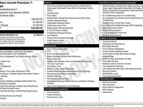 Used 2024 Subaru Ascent Premium w/ Convenience Package AWD/4WD image 8