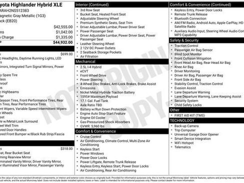 Used 2022 Toyota Highlander XLE FWD image 34