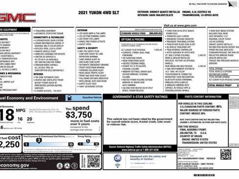 Used 2021 GMC Yukon SLT w/ SLT Luxury Plus Package image 56