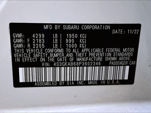 Used 2023 Subaru Impreza 2.0i AWD/4WD image 60