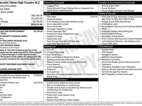 New 2026 Chevrolet Tahoe High Country AWD/4WD image 4