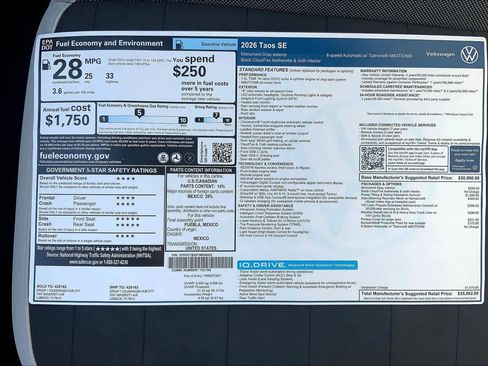 New 2026 Volkswagen Taos SE AWD/4WD image 22