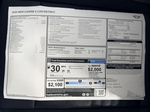 New 2026 MINI Cooper S FWD image 20
