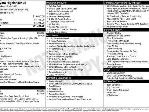Used 2023 Toyota Highlander LE FWD image 20