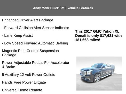 Used 2017 GMC Yukon XL Denali w/ Open Road Package AWD/4WD image 15