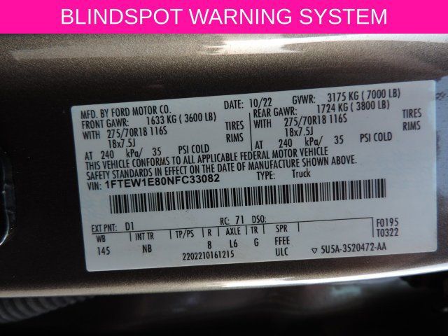 Used 2022 Ford F150 Tremor w/ Equipment Group 402A High AWD/4WD image 16