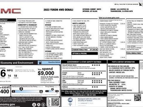 Used 2023 GMC Yukon Denali w/ Advanced Technology Package AWD/4WD image 30