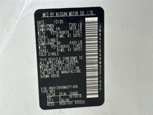 Used 2021 Nissan Armada SL w/ Captain's Chairs Package image 56