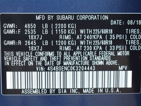 Used 2019 Subaru Outback 3.6R Limited AWD/4WD image 32
