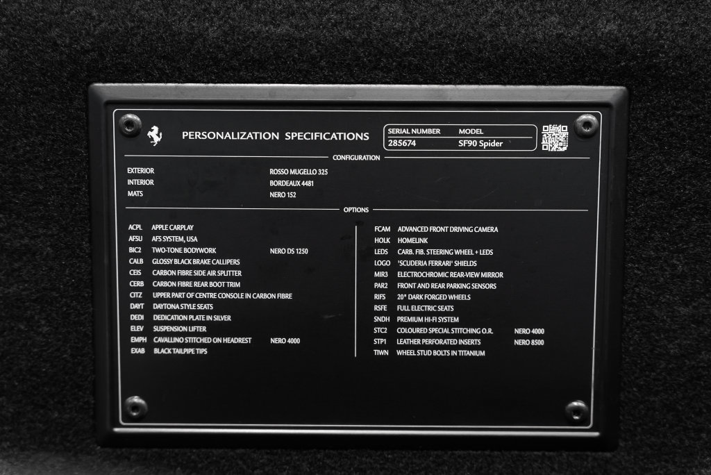 Certified 2022 Ferrari SF90 Spider AWD/4WD image 18