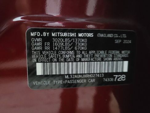 Used 2024 Mitsubishi Mirage ES FWD image 33