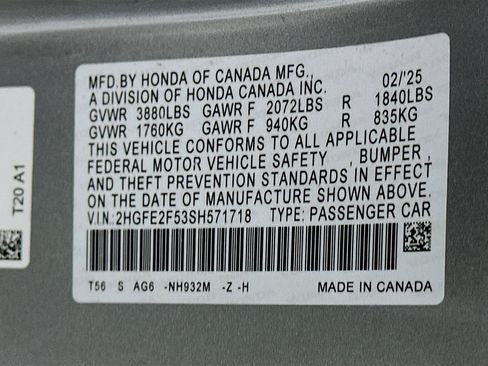 Used 2025 Honda Civic Sport image 12