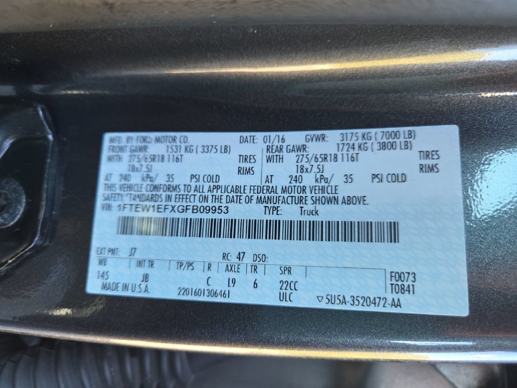 Used 2016 Ford F150 XLT w/ Equipment Group 301A Mid AWD/4WD image 24