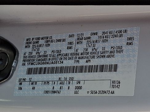 Certified 2022 Ford Escape SE w/ Convenience Package AWD/4WD image 27