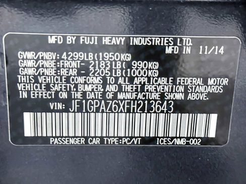 Used 2015 Subaru Impreza 2.0i Sport Limited image 29