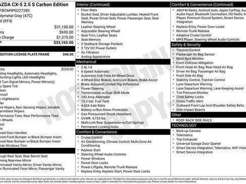 Certified 2023 MAZDA CX-5 Carbon Edition image 29