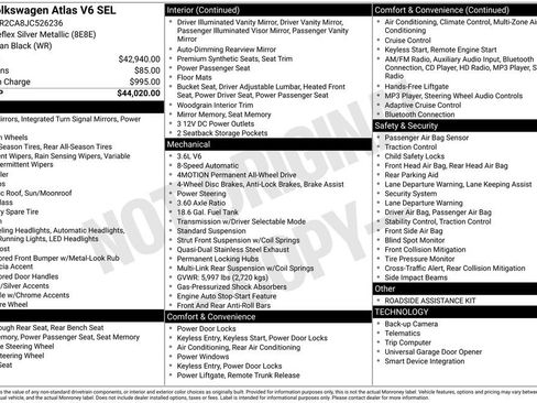 Used 2018 Volkswagen Atlas SEL AWD/4WD image 6