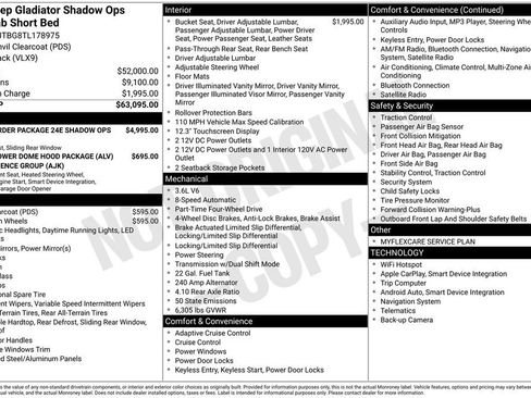 New 2026 Jeep Gladiator Mojave AWD/4WD image 46