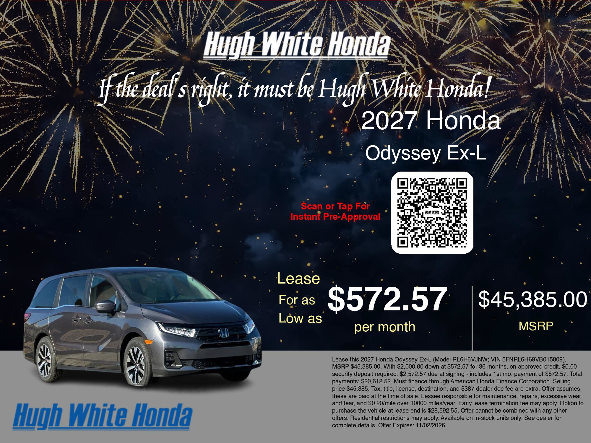 New 2027 Honda Odyssey EX-L image 5
