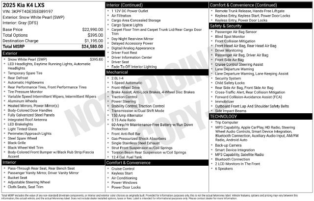 Used 2025 Kia K4 FWD image 5