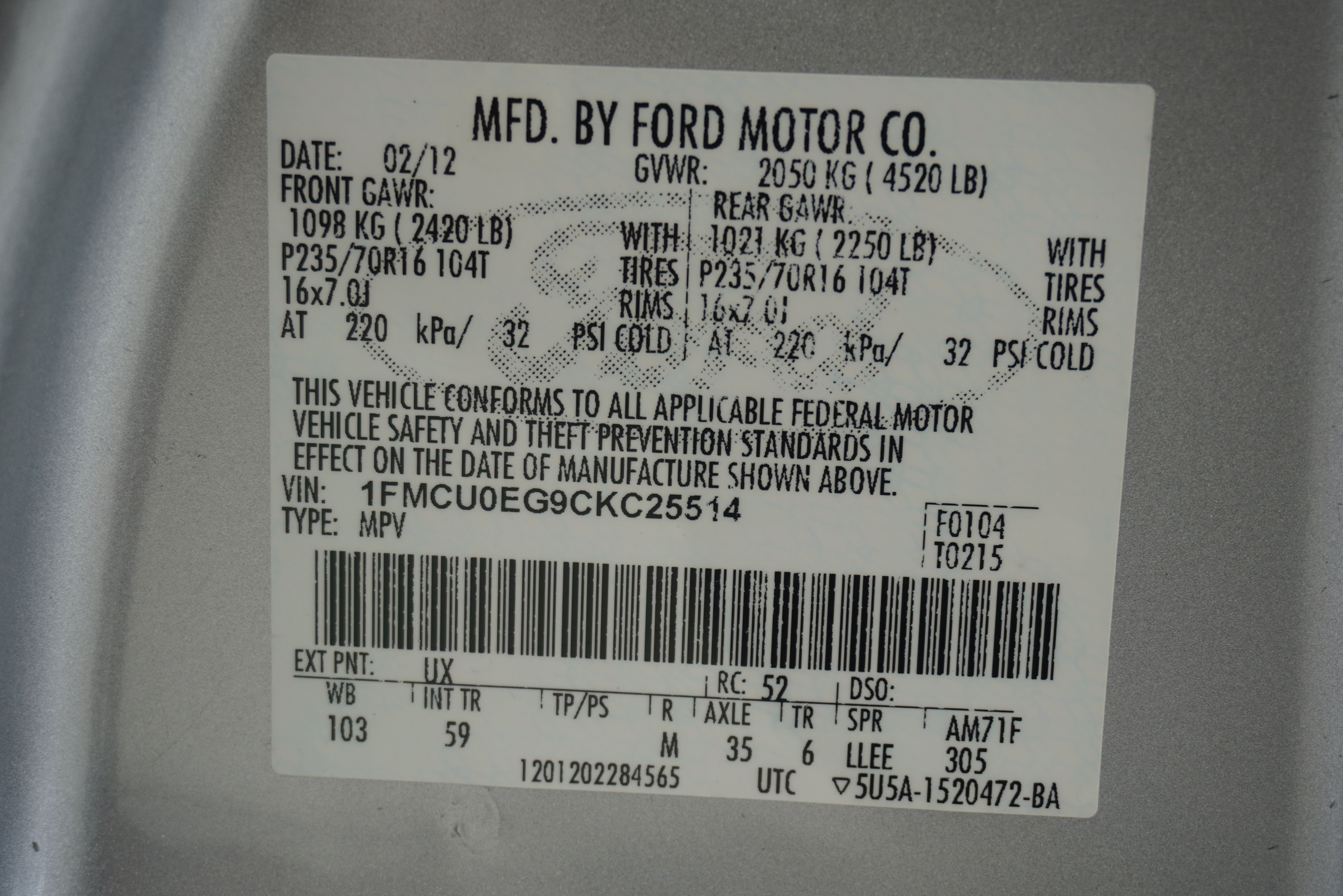 Used 2012 Ford Escape Limited FWD image 30