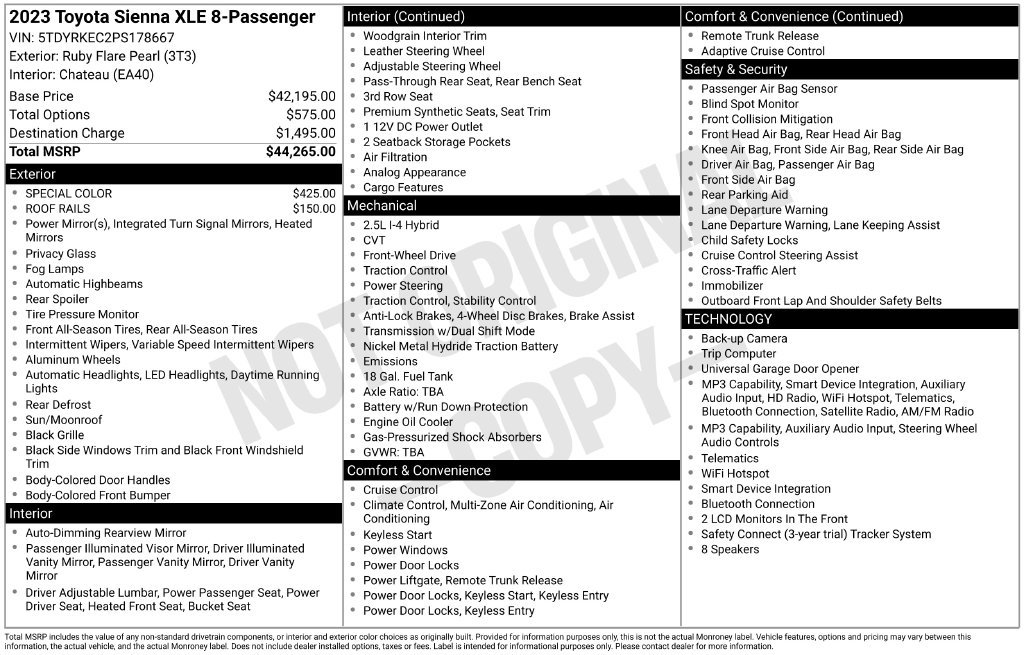 Used 2023 Toyota Sienna XLE FWD image 1