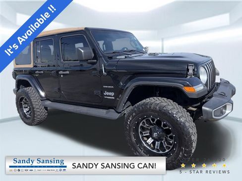 Used 2022 Jeep Wrangler Unlimited Sahara w/ LED Lighting Group AWD/4WD image 1