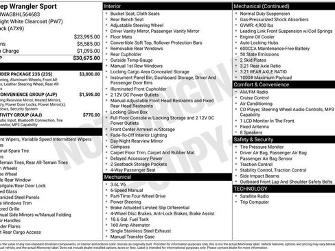 Used 2017 Jeep Wrangler Sport w/ Quick Order Package 23S image 21