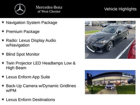 Used 2017 Lexus IS 300 AWD w/ Navigation System Package image 2